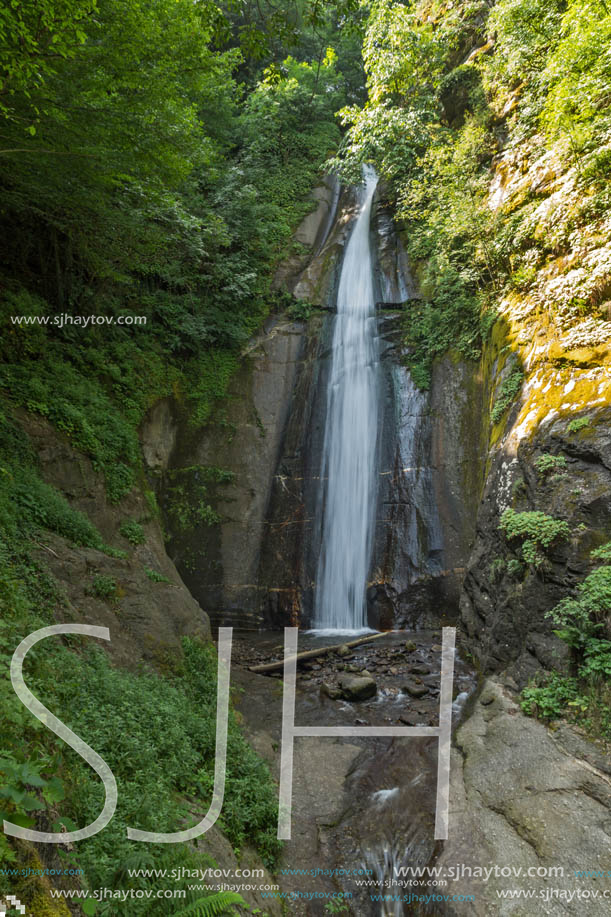 Landscape of Smolare waterfall cascade in Belasica Mountain, Novo Selo, Republic of Macedonia