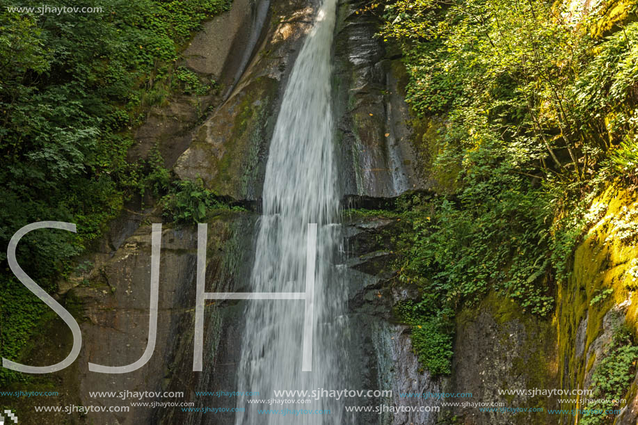 Landscape of Smolare waterfall cascade in Belasica Mountain, Novo Selo, Republic of Macedonia