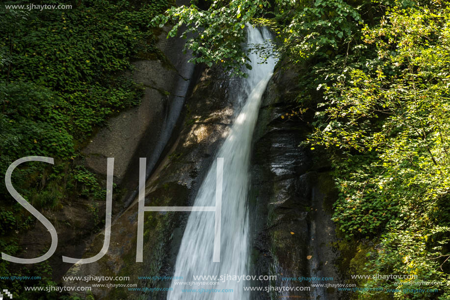 Landscape of Smolare waterfall cascade in Belasica Mountain, Novo Selo, Republic of Macedonia