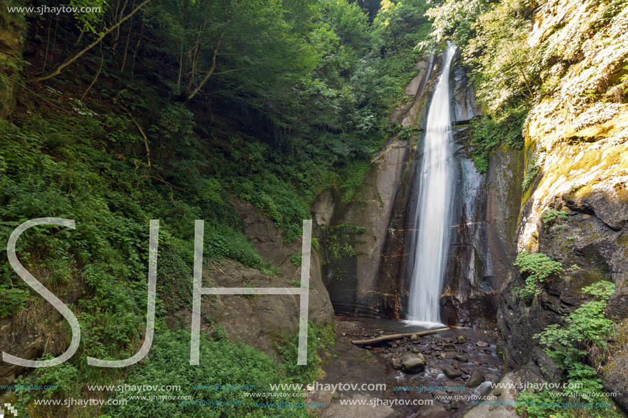 Landscape of Smolare waterfall cascade in Belasica Mountain, Novo Selo, Republic of Macedonia