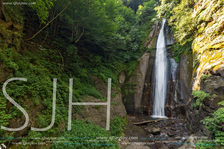 Landscape of Smolare waterfall cascade in Belasica Mountain, Novo Selo, Republic of Macedonia