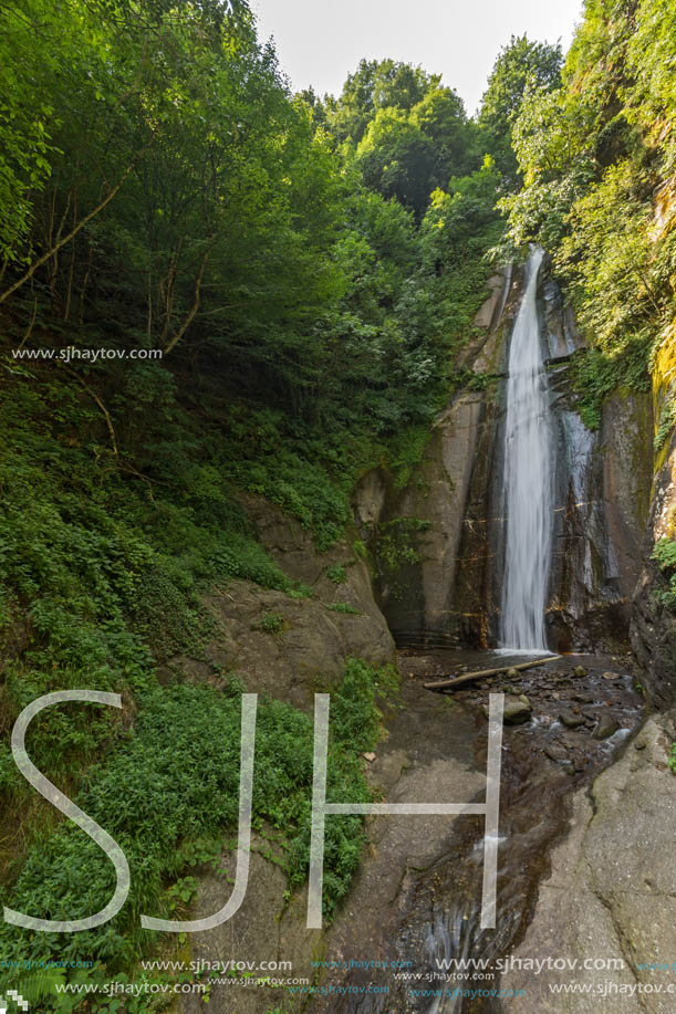 Landscape of Smolare waterfall cascade in Belasica Mountain, Novo Selo, Republic of Macedonia