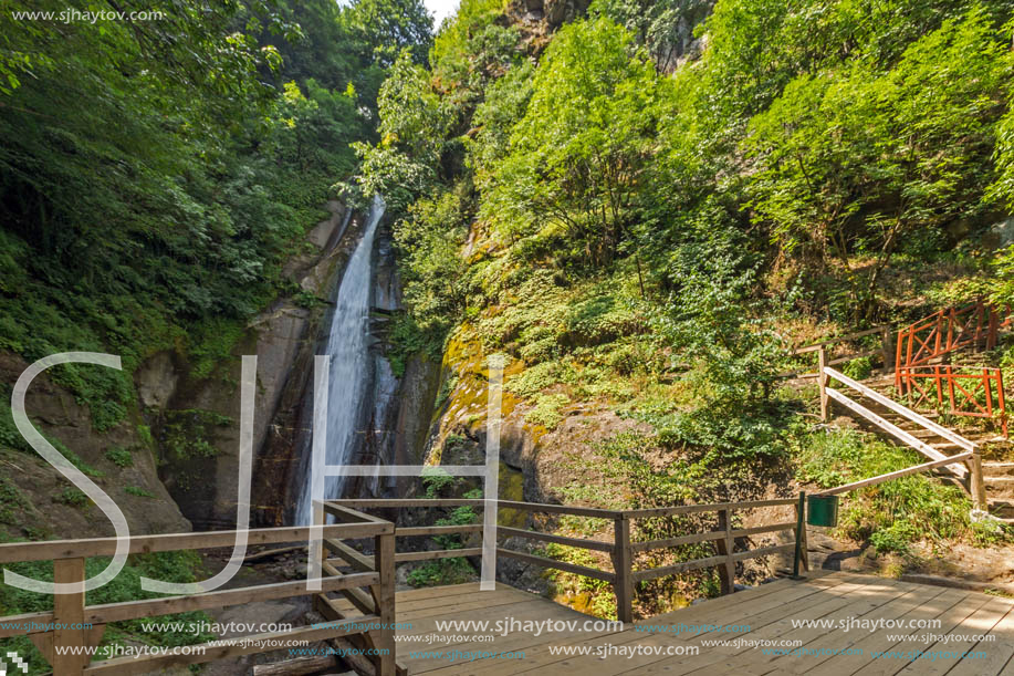 Landscape of Smolare waterfall cascade in Belasica Mountain, Novo Selo, Republic of Macedonia