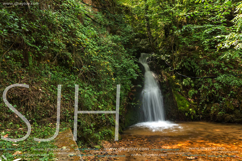 Landscape of First Gabrovo waterfall cascade in Belasica Mountain, Novo Selo, Republic of Macedonia