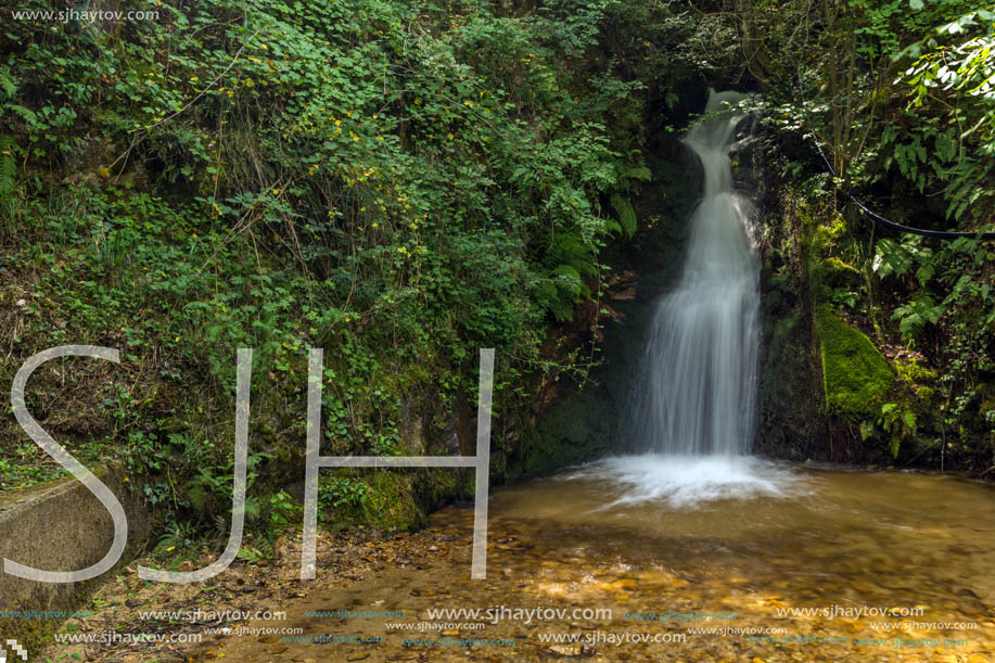 Landscape of First Gabrovo waterfall cascade in Belasica Mountain, Novo Selo, Republic of Macedonia