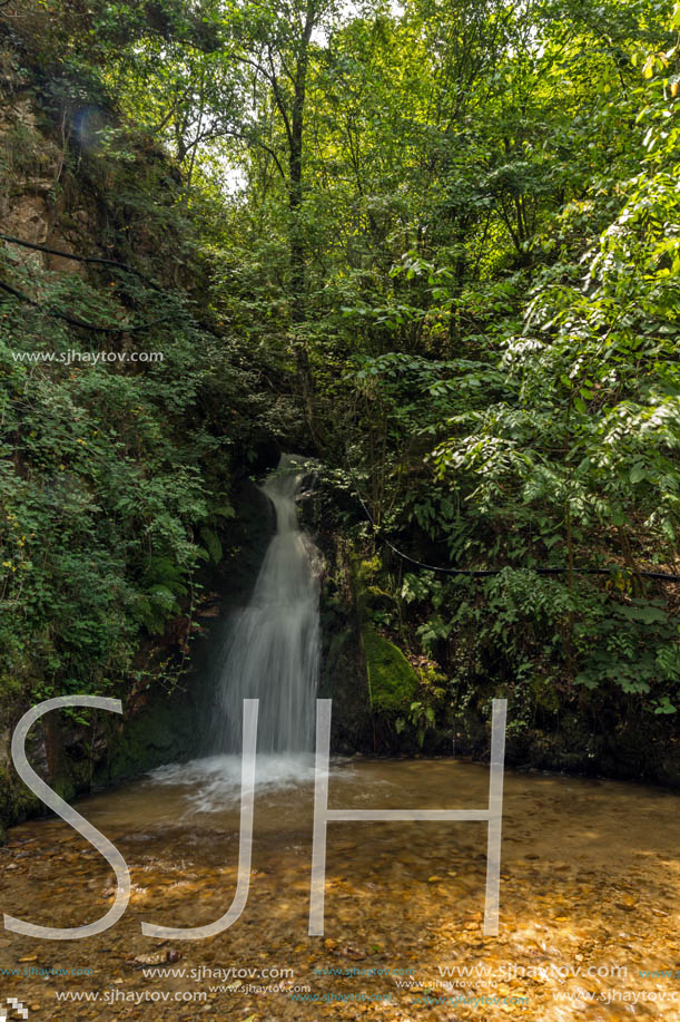 Landscape of First Gabrovo waterfall cascade in Belasica Mountain, Novo Selo, Republic of Macedonia