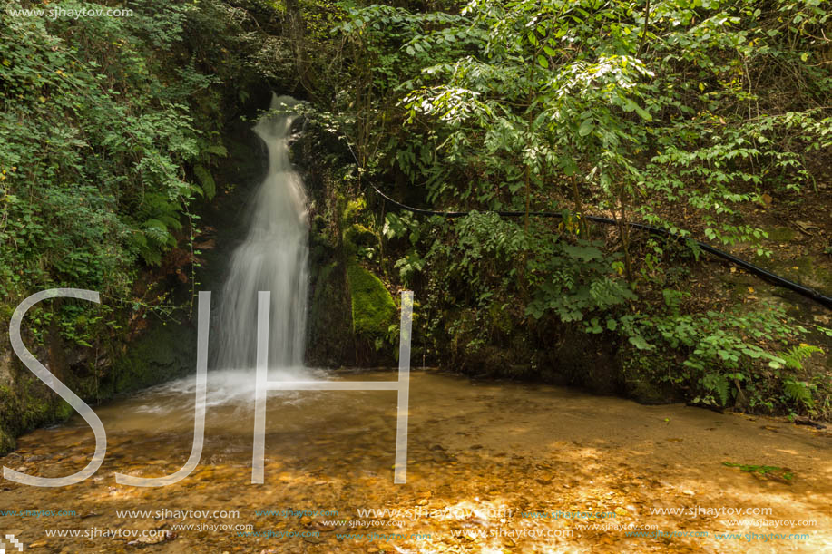 Landscape of First Gabrovo waterfall cascade in Belasica Mountain, Novo Selo, Republic of Macedonia