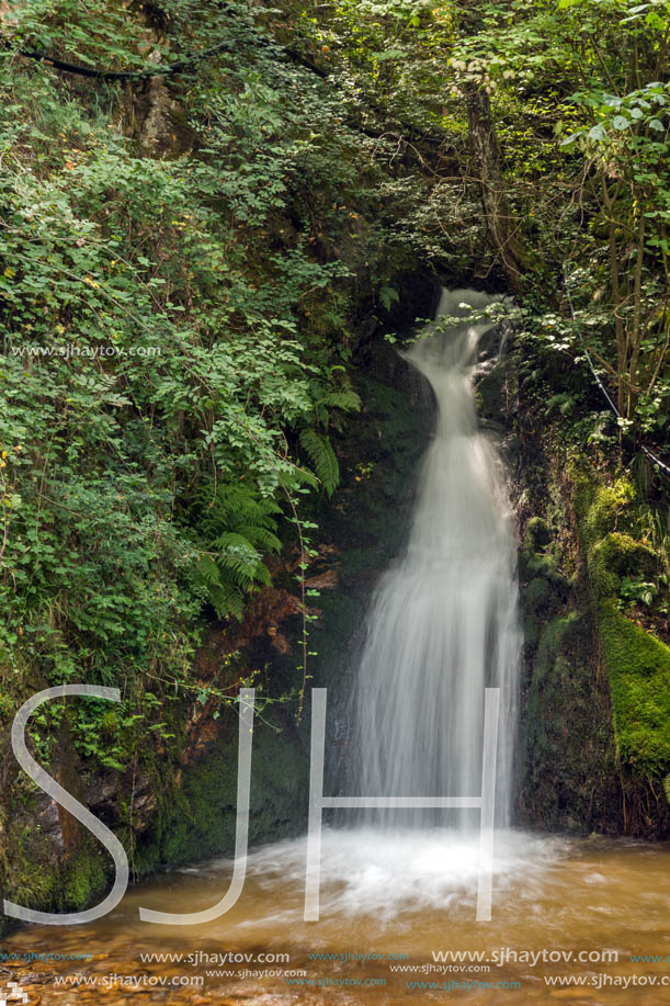 Landscape of First Gabrovo waterfall cascade in Belasica Mountain, Novo Selo, Republic of Macedonia