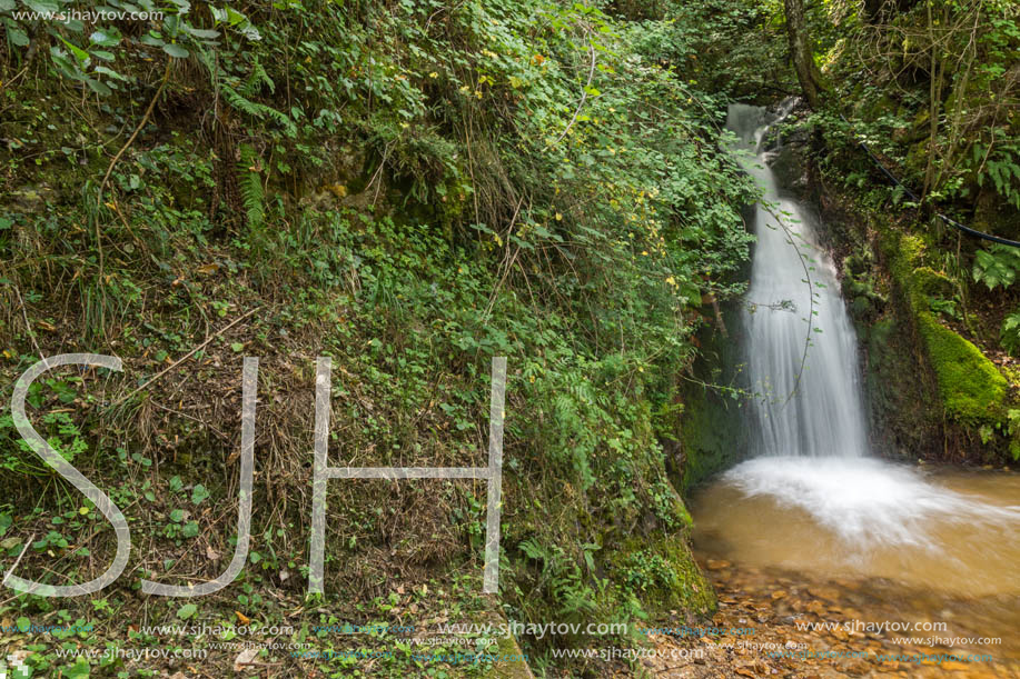 Landscape of First Gabrovo waterfall cascade in Belasica Mountain, Novo Selo, Republic of Macedonia