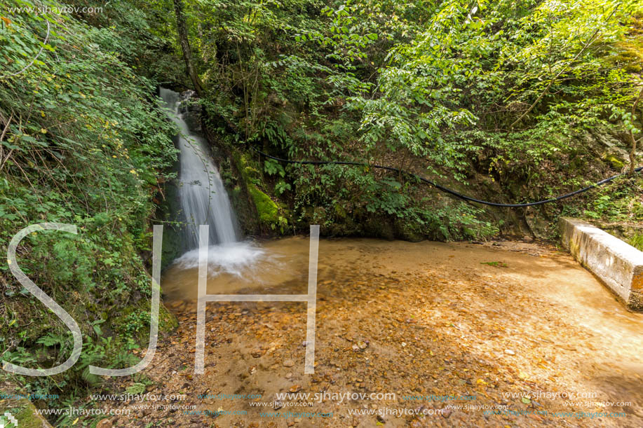 Landscape of First Gabrovo waterfall cascade in Belasica Mountain, Novo Selo, Republic of Macedonia