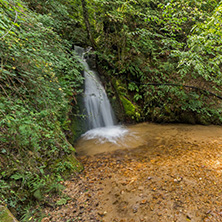 Landscape of First Gabrovo waterfall cascade in Belasica Mountain, Novo Selo, Republic of Macedonia