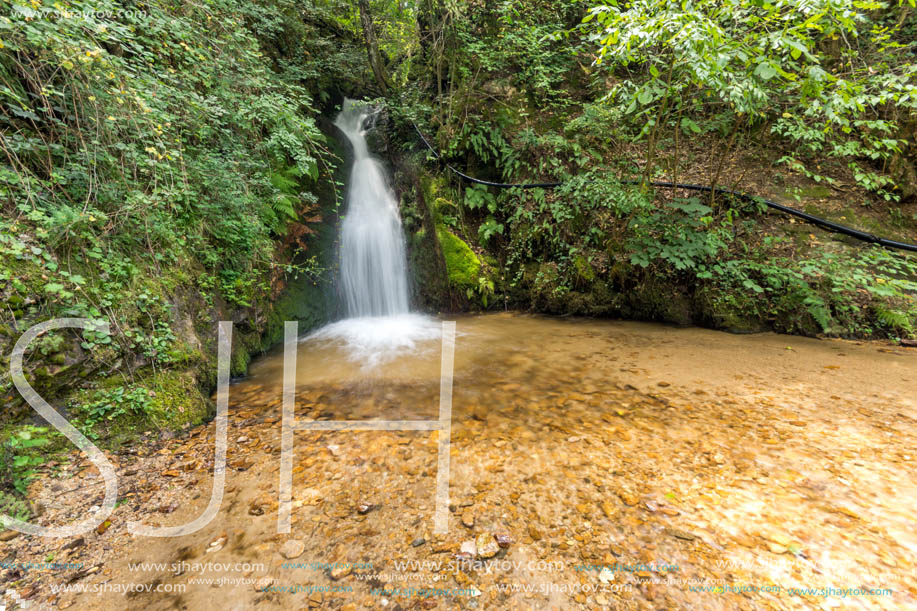 Landscape of First Gabrovo waterfall cascade in Belasica Mountain, Novo Selo, Republic of Macedonia