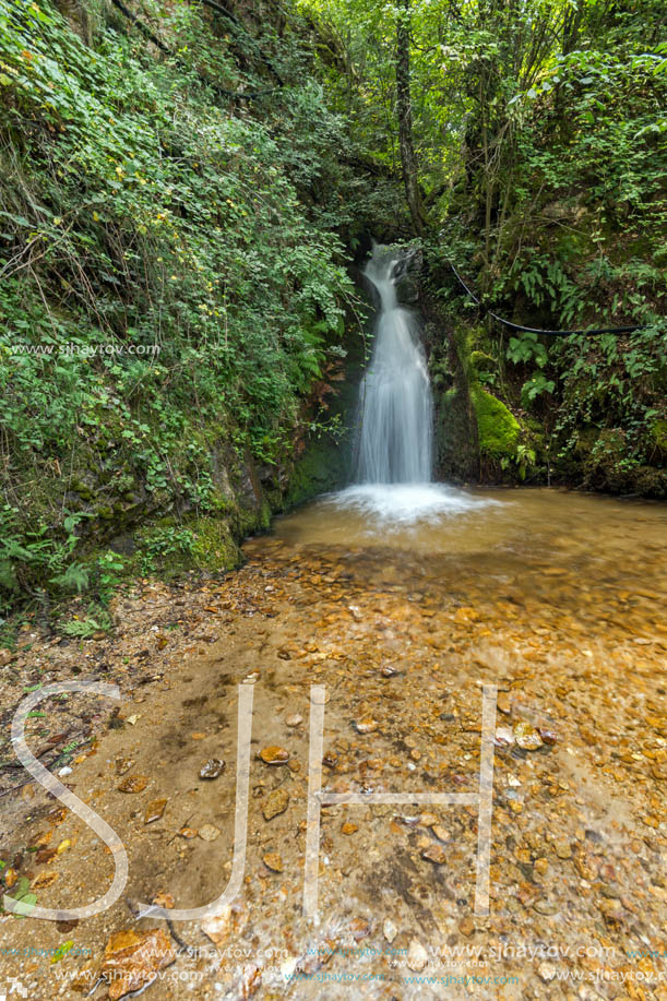 Landscape of First Gabrovo waterfall cascade in Belasica Mountain, Novo Selo, Republic of Macedonia