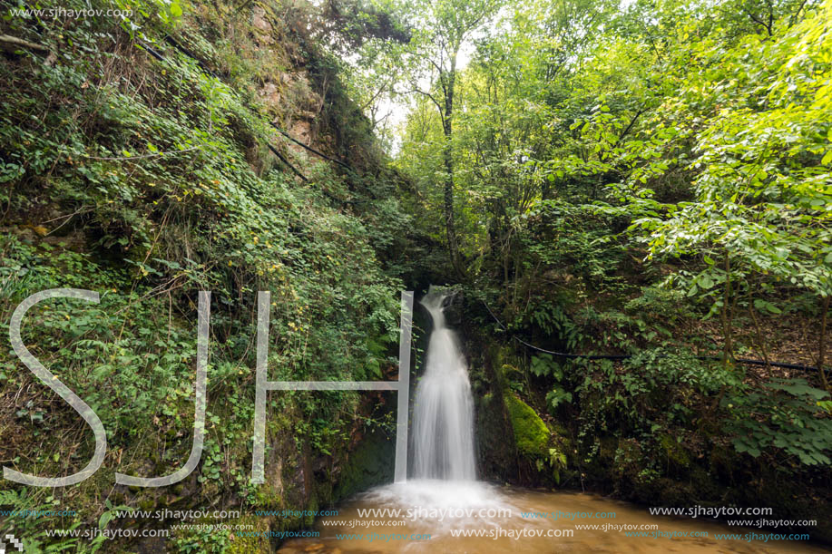 Landscape of First Gabrovo waterfall cascade in Belasica Mountain, Novo Selo, Republic of Macedonia