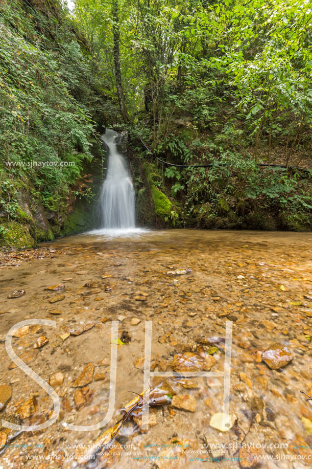 Landscape of First Gabrovo waterfall cascade in Belasica Mountain, Novo Selo, Republic of Macedonia