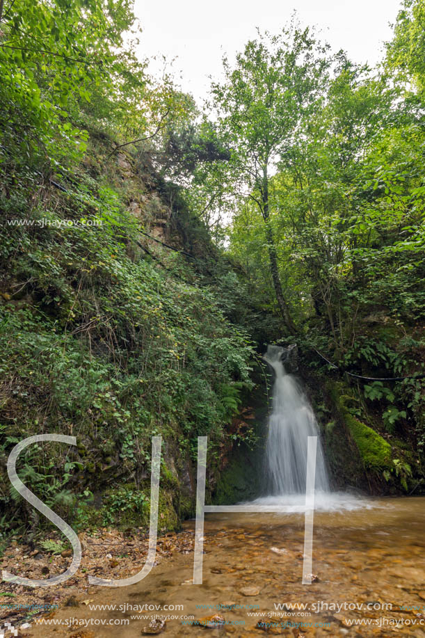 Amazing view of First Gabrovo waterfall in Belasica Mountain, Novo Selo, Republic of Macedonia