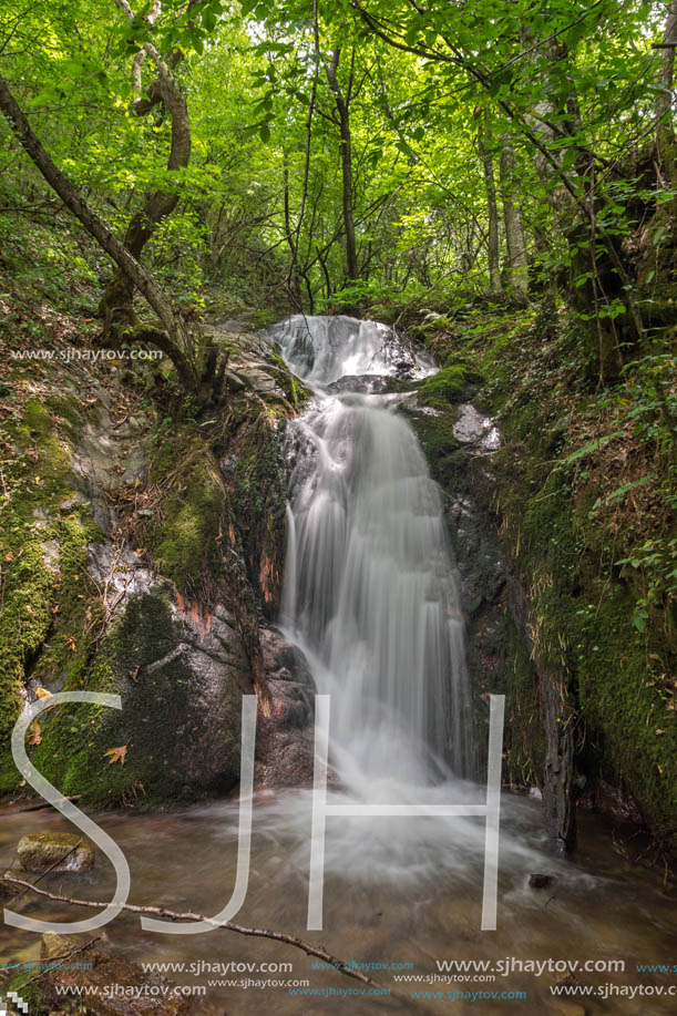 Landscape with Second Gabrovo waterfall in Belasica Mountain, Novo Selo, Republic of Macedonia