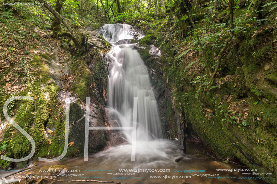 Landscape with Second Gabrovo waterfall in Belasica Mountain, Novo Selo, Republic of Macedonia