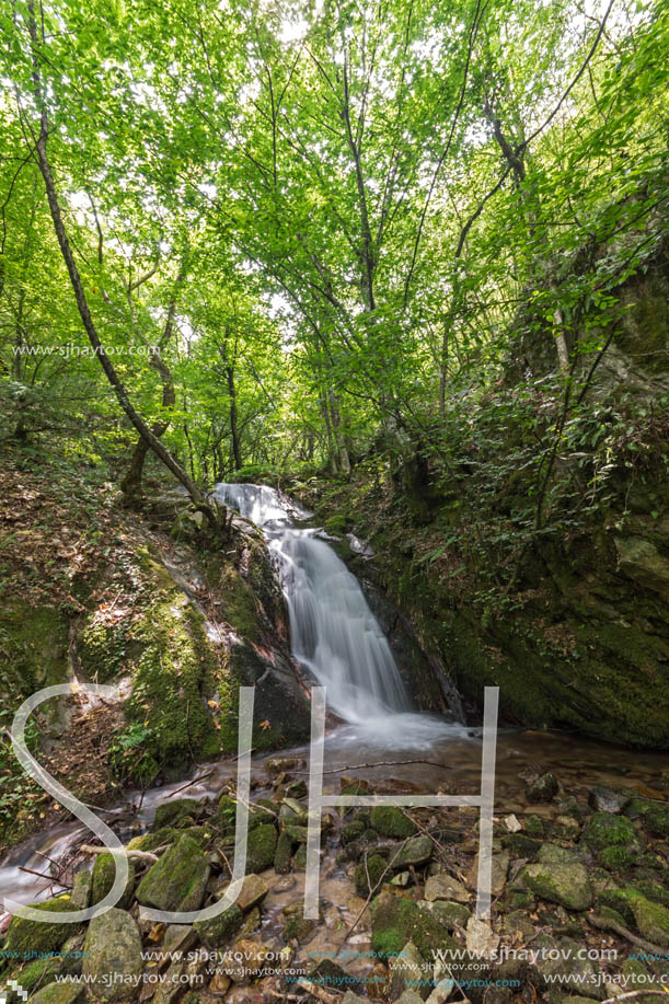 Landscape with Second Gabrovo waterfall in Belasica Mountain, Novo Selo, Republic of Macedonia