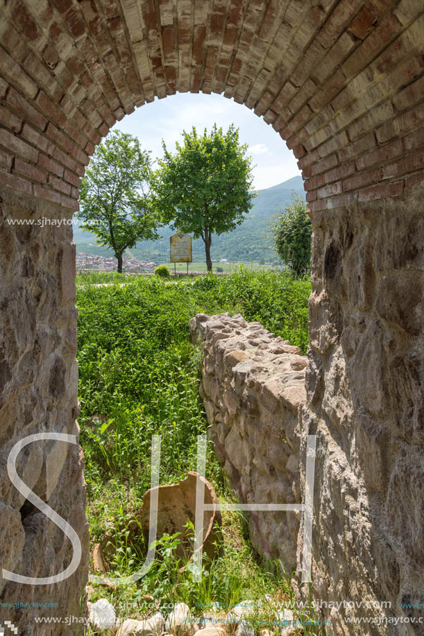 PERISTERA FORTRESS, PESHTERA, BULGARIA - MAY 5, 2018: Ruins of Ancient Byzantine fortress The Peristera in town of Peshtera, Pazardzhik Region, Bulgaria