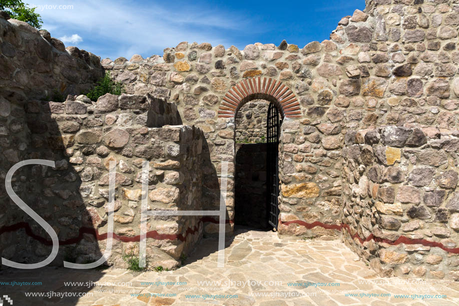 PERISTERA FORTRESS, PESHTERA, BULGARIA - MAY 5, 2018: Ruins of Ancient Byzantine fortress The Peristera in town of Peshtera, Pazardzhik Region, Bulgaria