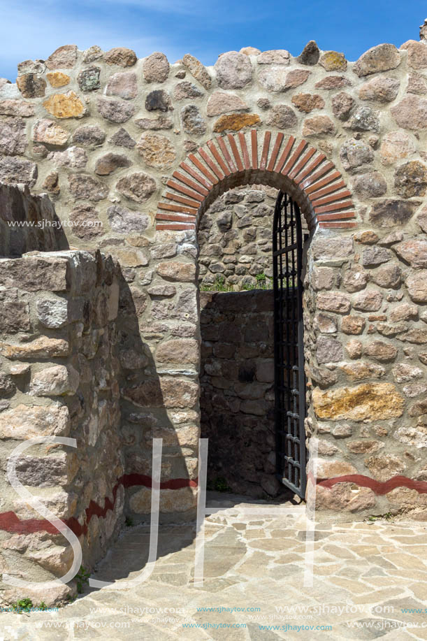 PERISTERA FORTRESS, PESHTERA, BULGARIA - MAY 5, 2018: Ruins of Ancient Byzantine fortress The Peristera in town of Peshtera, Pazardzhik Region, Bulgaria