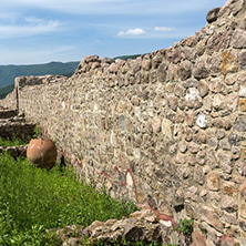 PERISTERA FORTRESS, PESHTERA, BULGARIA - MAY 5, 2018: Ruins of Ancient Byzantine fortress The Peristera in town of Peshtera, Pazardzhik Region, Bulgaria