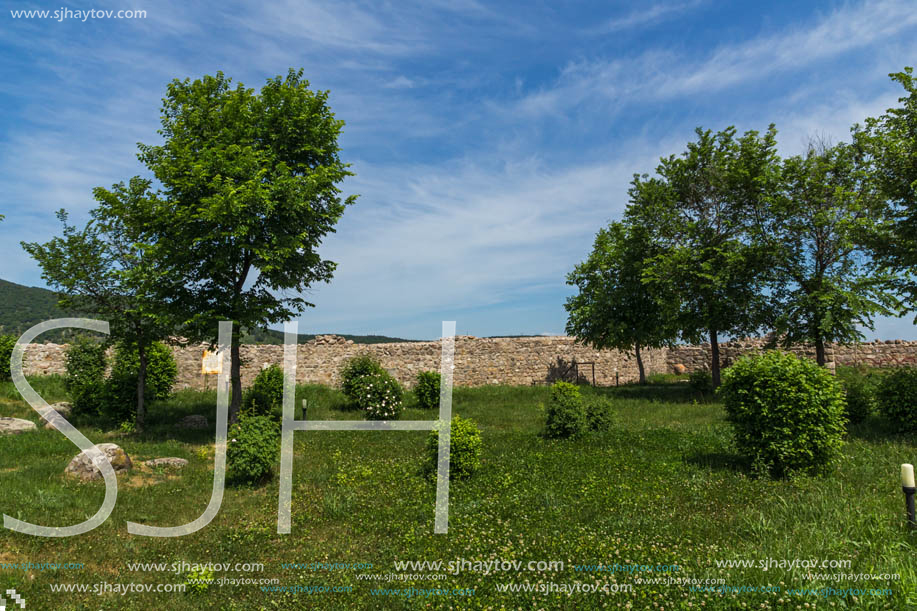 PERISTERA FORTRESS, PESHTERA, BULGARIA - MAY 5, 2018: Ruins of Ancient Byzantine fortress The Peristera in town of Peshtera, Pazardzhik Region, Bulgaria