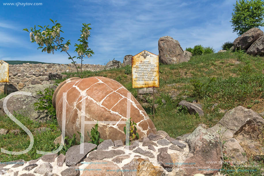 PERISTERA FORTRESS, PESHTERA, BULGARIA - MAY 5, 2018: Ruins of Ancient Byzantine fortress The Peristera in town of Peshtera, Pazardzhik Region, Bulgaria