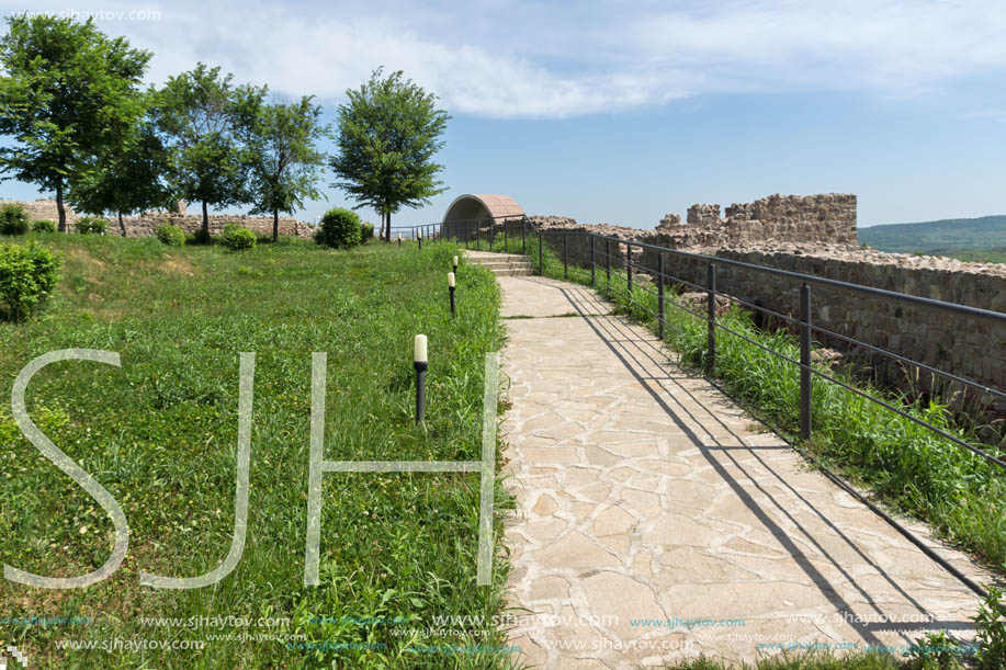 PERISTERA FORTRESS, PESHTERA, BULGARIA - MAY 5, 2018: Ruins of Ancient Byzantine fortress The Peristera in town of Peshtera, Pazardzhik Region, Bulgaria