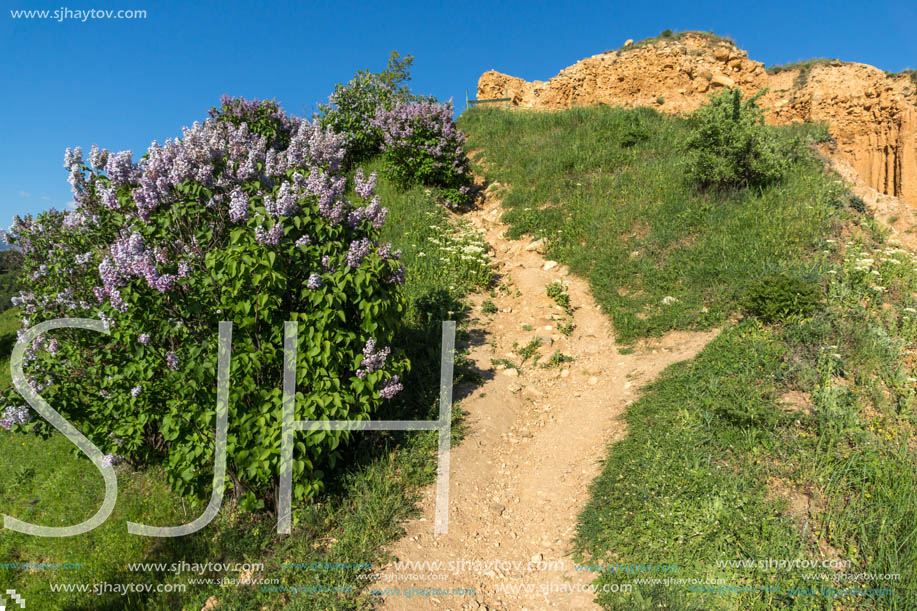 Amazing Spring Landscape near rock formation Stob pyramids, Rila Mountain, Kyustendil region, Bulgaria