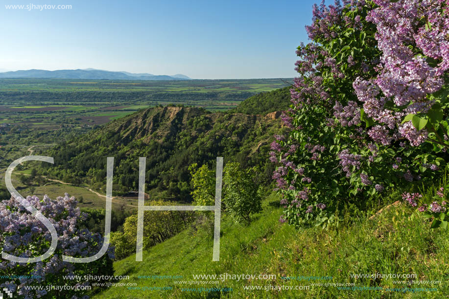 Amazing Spring Landscape near rock formation Stob pyramids, Rila Mountain, Kyustendil region, Bulgaria