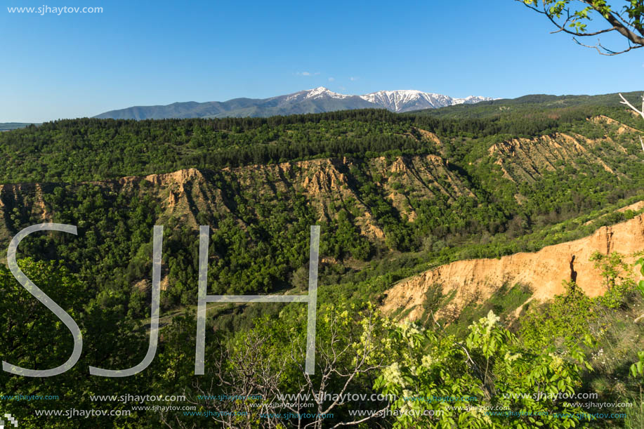 Amazing Spring Landscape near rock formation Stob pyramids, Rila Mountain, Kyustendil region, Bulgaria