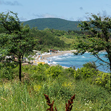 Panorama of coastline and beach of town of Ahtopol,  Burgas Region, Bulgaria