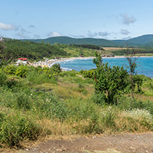 Panorama of coastline and beach of town of Ahtopol,  Burgas Region, Bulgaria