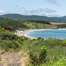 Panorama of coastline and beach of town of Ahtopol,  Burgas Region, Bulgaria