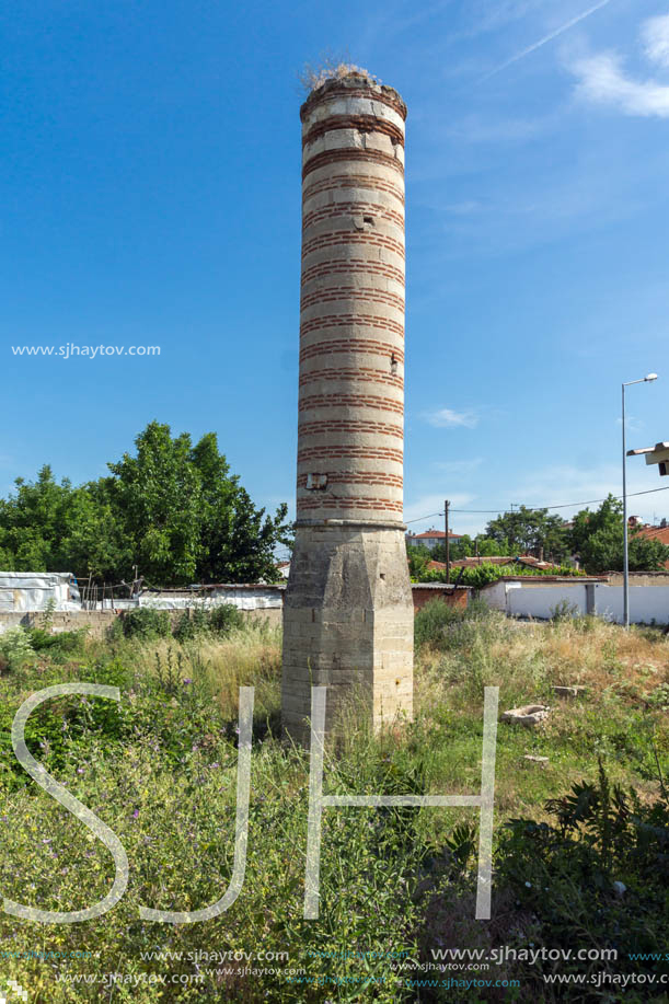 EDIRNE, TURKEY - MAY 26, 2018: Ruins of building from period of  Ottoman Empire in city of Edirne, Turkey