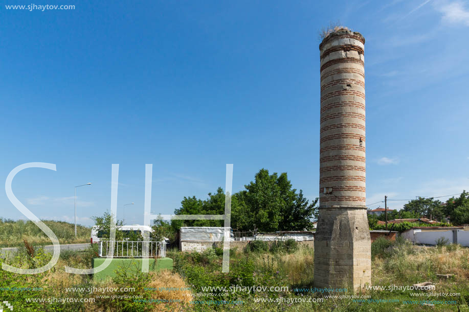EDIRNE, TURKEY - MAY 26, 2018: Ruins of building from period of  Ottoman Empire in city of Edirne, Turkey