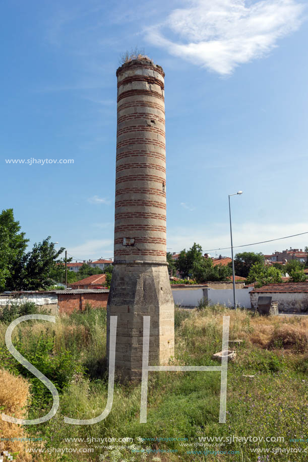 EDIRNE, TURKEY - MAY 26, 2018: Ruins of building from period of  Ottoman Empire in city of Edirne, Turkey