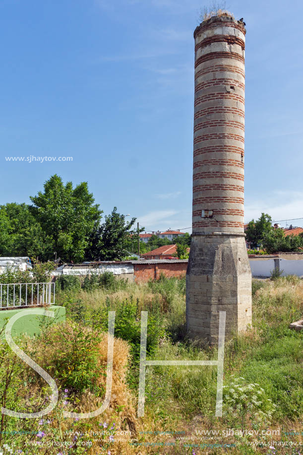 EDIRNE, TURKEY - MAY 26, 2018: Ruins of building from period of  Ottoman Empire in city of Edirne, Turkey