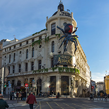 MADRID, SPAIN - JANUARY 23, 2018: Facade of Teatro Calderon in City of Madrid, Spain