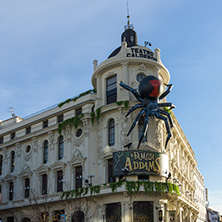 MADRID, SPAIN - JANUARY 23, 2018: Facade of Teatro Calderon in City of Madrid, Spain