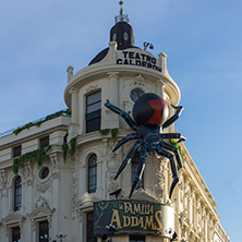 MADRID, SPAIN - JANUARY 23, 2018: Facade of Teatro Calderon in City of Madrid, Spain