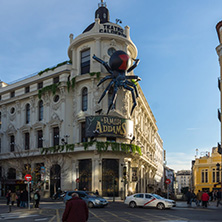 MADRID, SPAIN - JANUARY 23, 2018: Facade of Teatro Calderon in City of Madrid, Spain