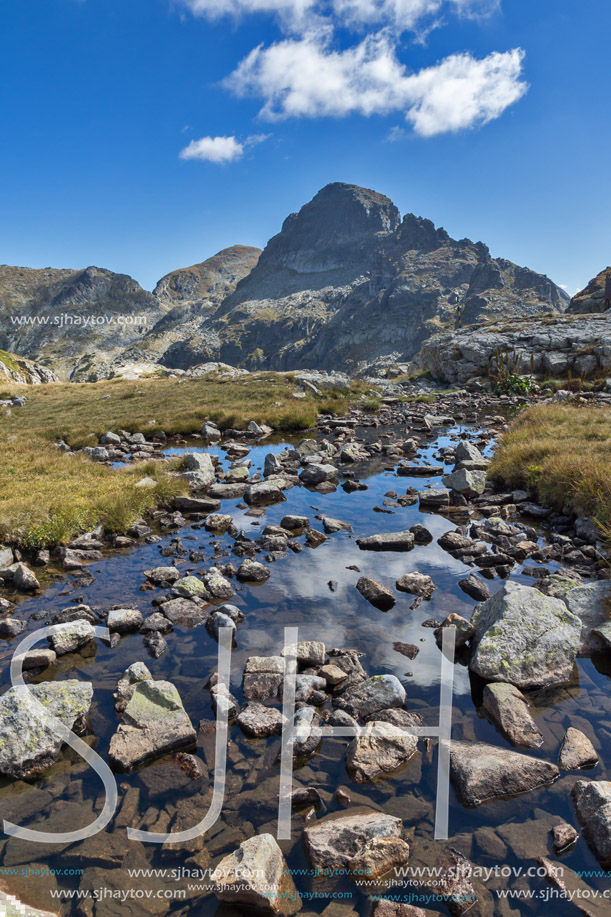 Amazing Landscape of Orlovets peak from Elenski lakes, Rila Mountain, Bulgaria