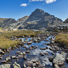 Amazing Landscape of Orlovets peak from Elenski lakes, Rila Mountain, Bulgaria