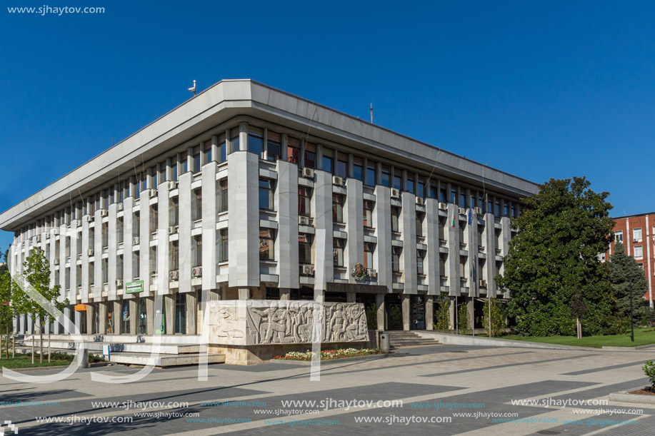 PLEVEN, BULGARIA - SEPTEMBER 20, 2015: Central street in city of Pleven, Bulgaria