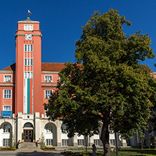 PLEVEN, BULGARIA - SEPTEMBER 20, 2015:  Building of  Town hall in center of city of Pleven, Bulgaria