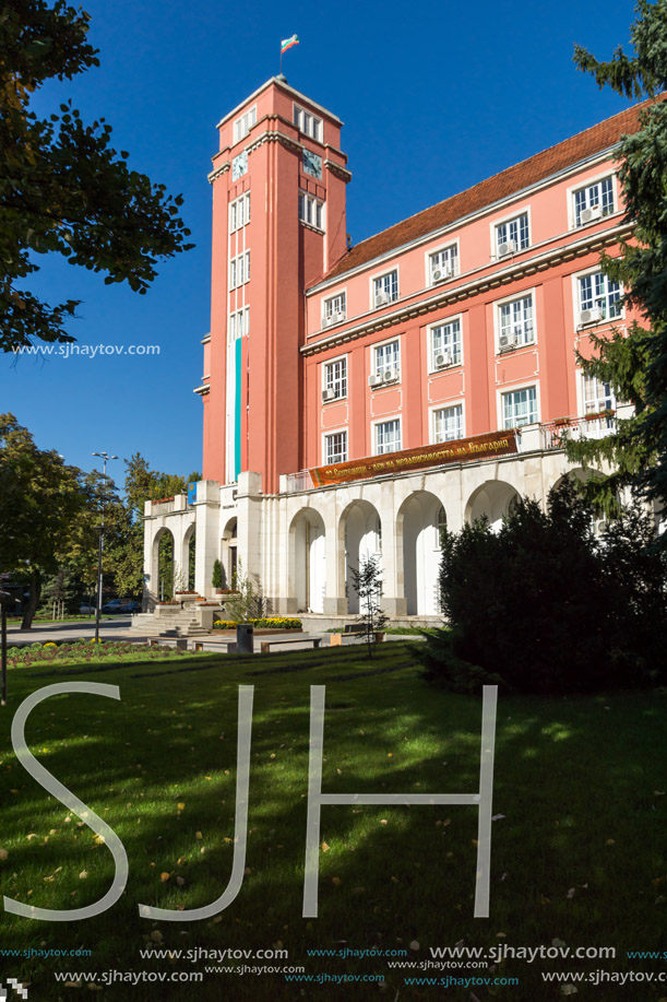 PLEVEN, BULGARIA - SEPTEMBER 20, 2015: Building of  Town hall in center of city of Pleven, Bulgaria