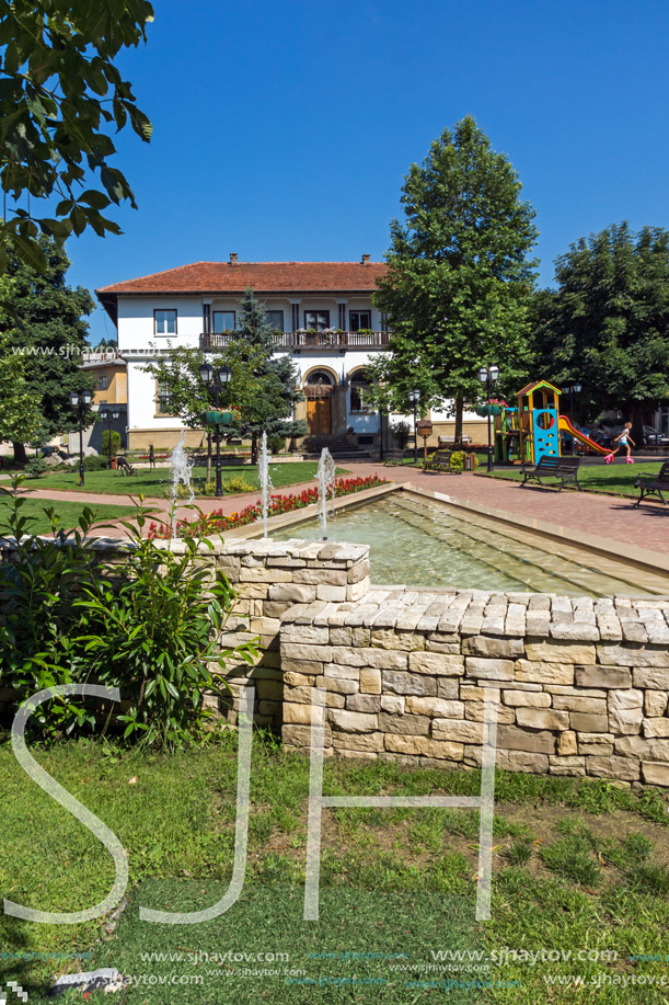 TRYAVNA, BULGARIA - JULY 6, 2018: Center of historical town of Tryavna, Gabrovo region, Bulgaria